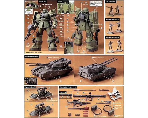 Distributeur Officiel HGUC 1/144 ZAKU GROUND ATTACK SET 5