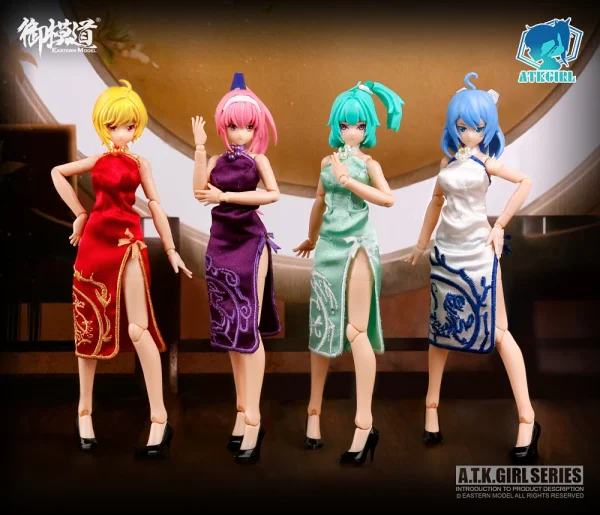 boutique en ligne A.T.K GIRL : FOUR MYSTICAL BEASTS QIPAO ACCESSORIES SET 1