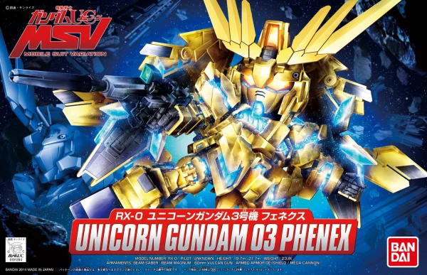 SD BB SENSHI UNICORN GUNDAM 03 PHENEX haute qualité 1